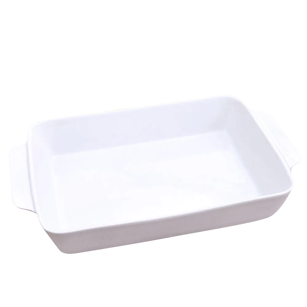 Travessa Retangular em Cerâmica 2,5L 7,4x21,2x37,5cm Évora Branca - 1