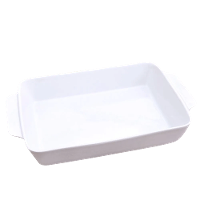 Travessa Retangular em Cerâmica 2,5L 7,4x21,2x37,5cm Évora Branca - 1