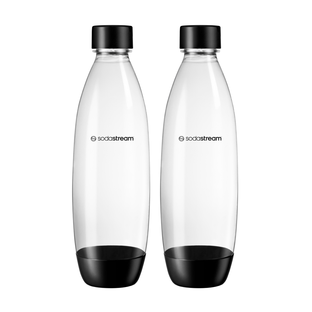 Conjunto de 2 Garrafas Plásticas 1 Litro SodaStream Preta - 1