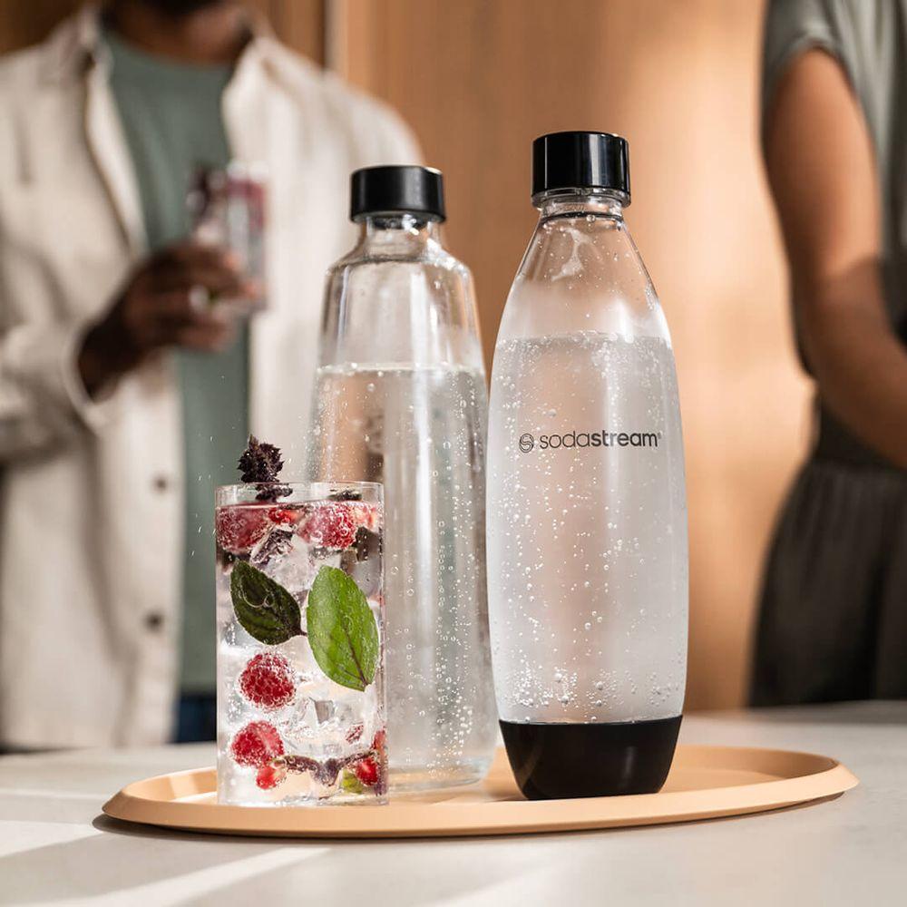 Conjunto de 2 Garrafas Plásticas 1 Litro SodaStream Preta - 2