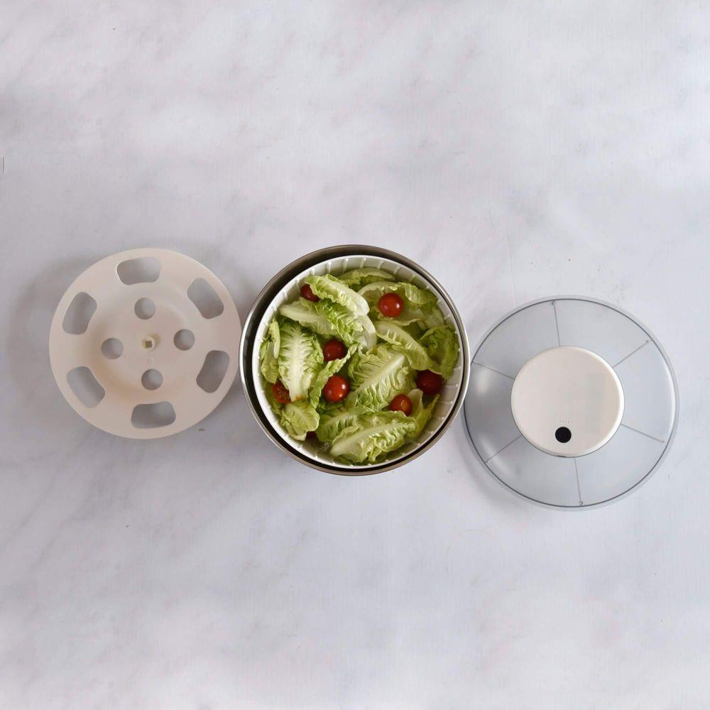 Lava e Seca Saladas Recarregável em Aço Inox Kenya - 10