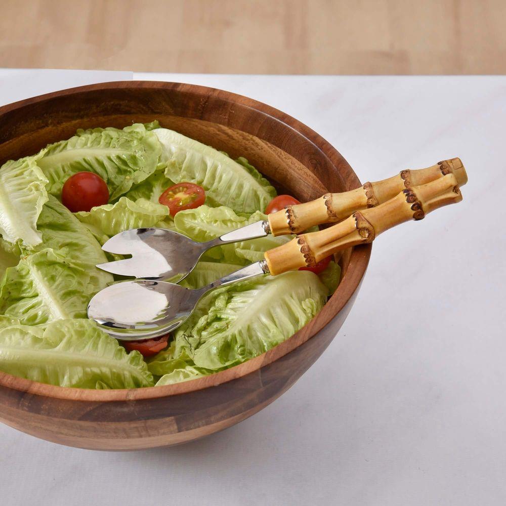 6 Colheres de Chá Bamboo Natural em Aço Inox Kenya - 6