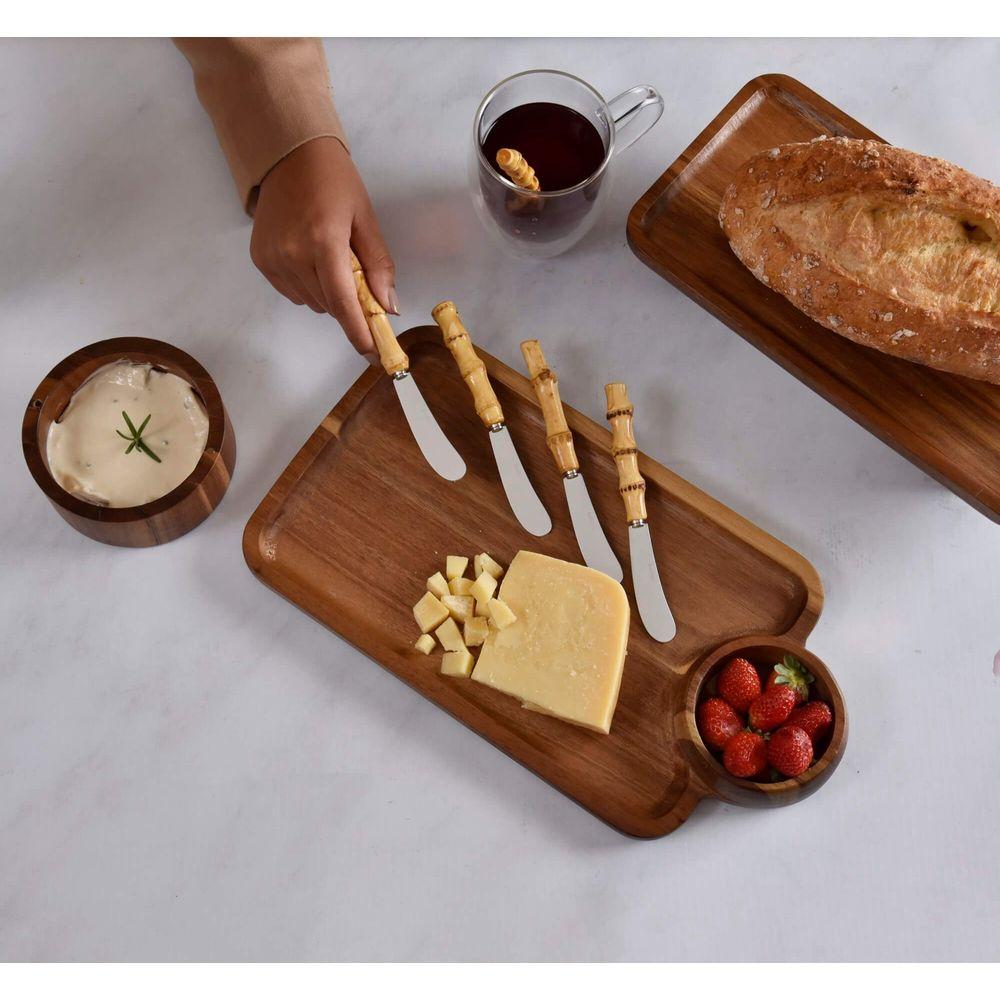 4 Espátulas para Patê Bamboo Natural Kenya - 5