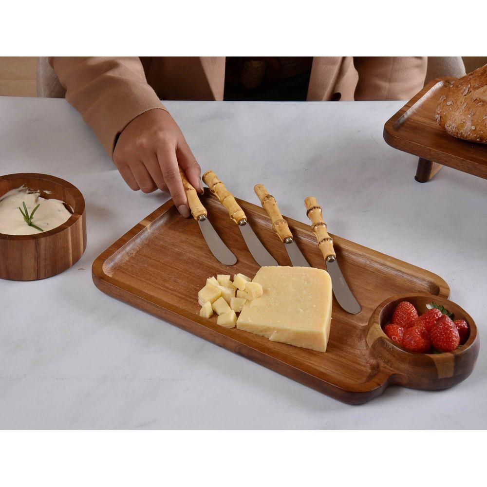 4 Espátulas para Patê Bamboo Natural Kenya - 6