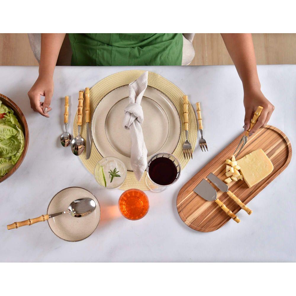 Kit 3 Peças para Queijo Bamboo Natural Kenya - 5