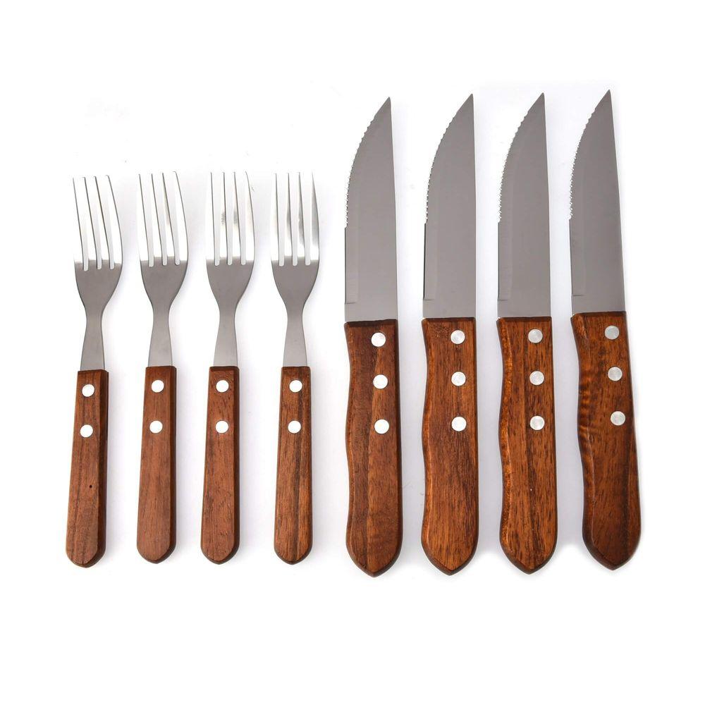 Faqueiro para Churrasco 8 Peças em Aço Inox Kenya - 1
