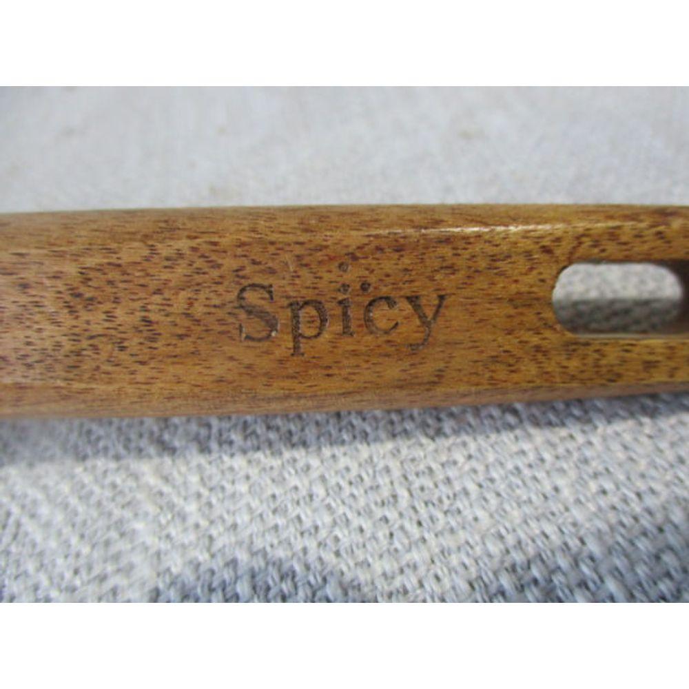 Colher Batedora de Silicone com Cabo de Madeira Spicy Bege - 8