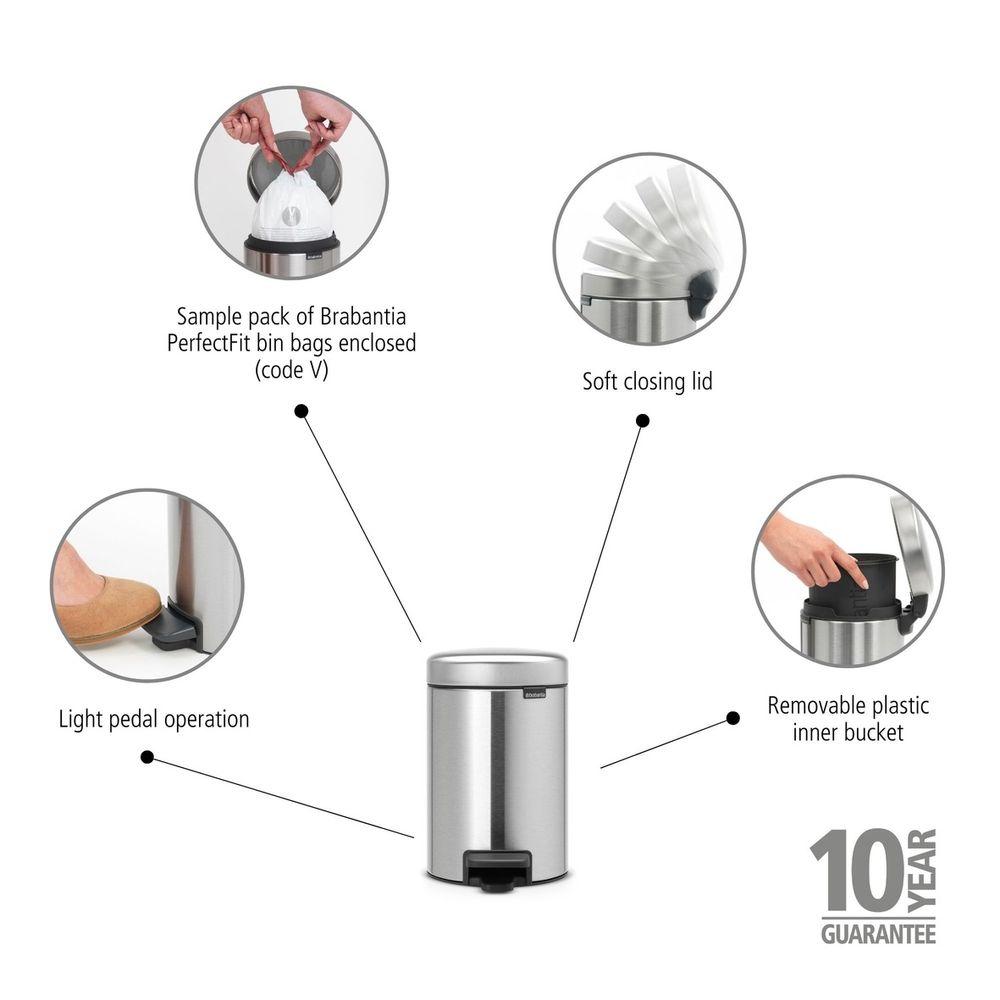 Lixeira New Icon em Aço Inox 3 Litros Brabantia - 4