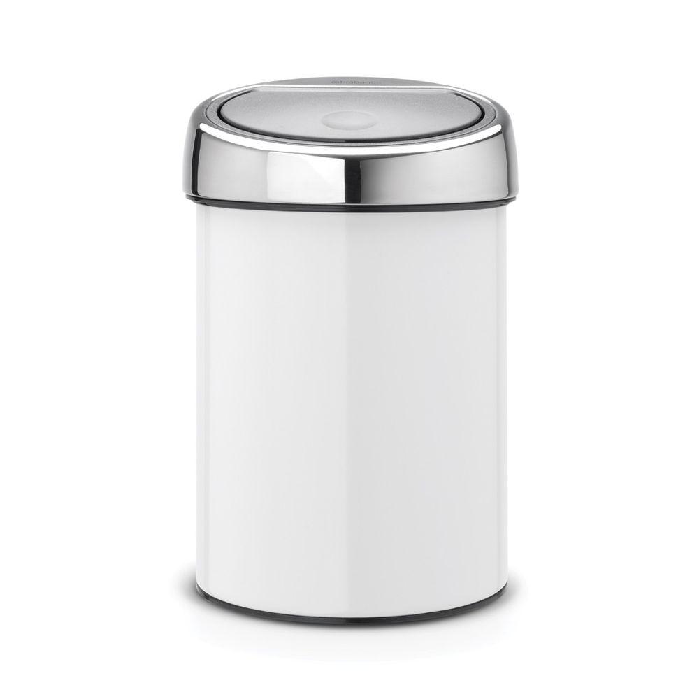 Lixeira Touch Bin 3 Litros em Aço Brabantia Branca - 1