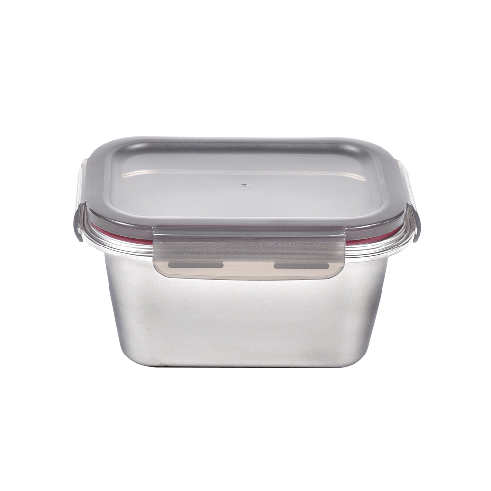 Pote Retangular em Aço Inox 1 Litro Kenya - 1