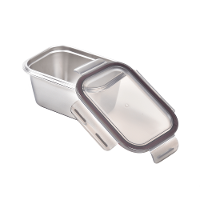 Pote Retangular em Aço Inox 1 Litro Kenya - 3