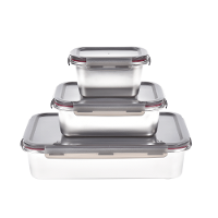 Pote Retangular em Aço Inox 1 Litro Kenya - 5