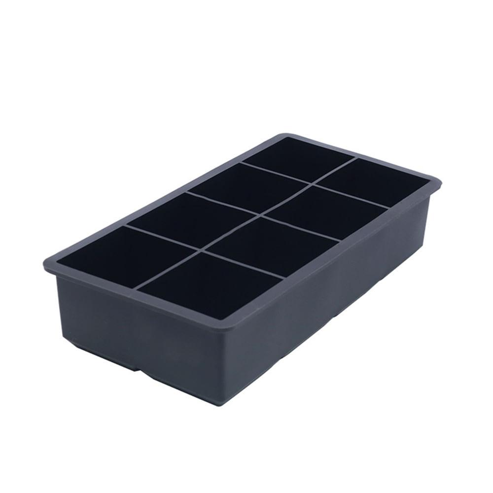 Forma de Gelo Quadrado 8 Cubos em Silicone Kenya Preto - 4