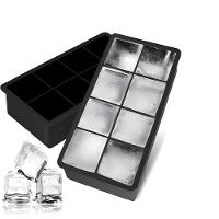 Forma de Gelo Quadrado 8 Cubos em Silicone Kenya Preto - 2