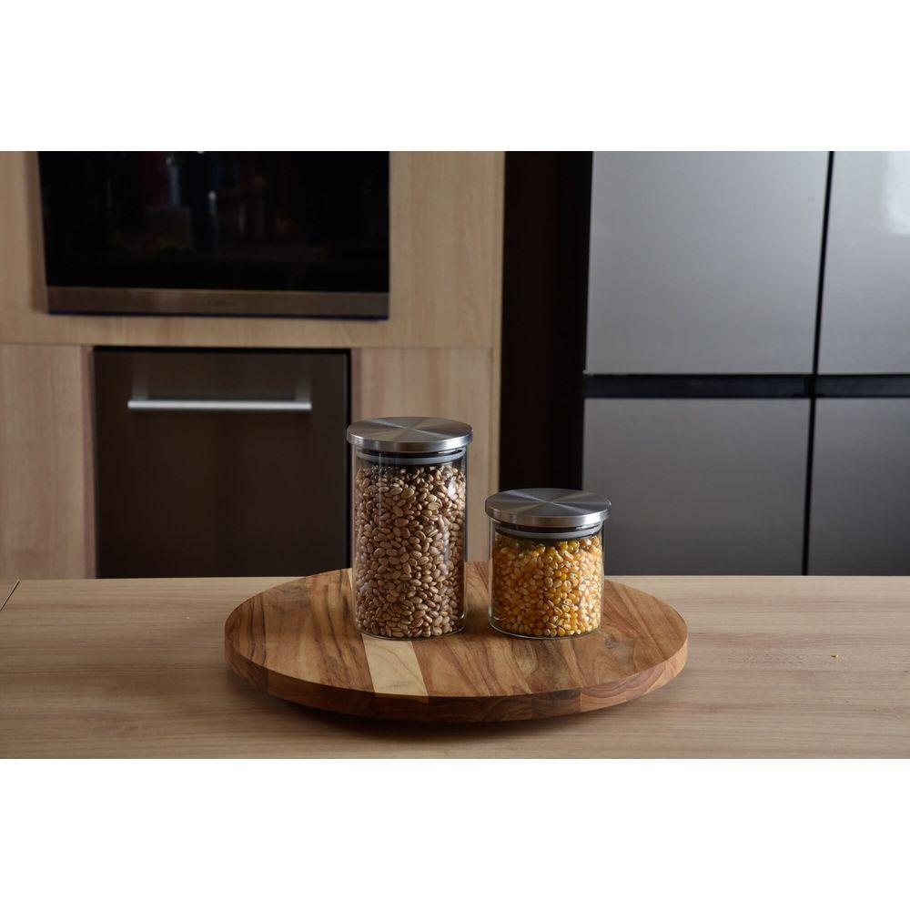 Pote Redondo de Vidro com Tampa de Inox 400ml Kenya - 4