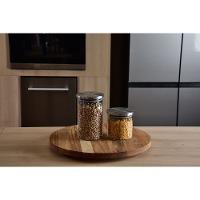 Pote Redondo de Vidro com Tampa de Inox 400ml Kenya