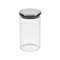 Pote Redondo de Vidro com Tampa de Inox 800ml Kenya - 1