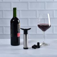 Kit Vinho com Bomba a Vácuo e Aerador  em Aço Inox Kenya Preto - 2