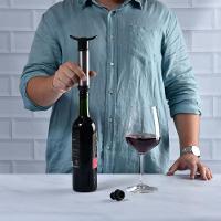 Kit Vinho com Bomba a Vácuo e Aerador  em Aço Inox Kenya Preto - 6