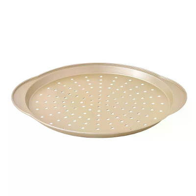 Forma de Pizza Redonda Aço Carbono Kenya Dourada 37cm