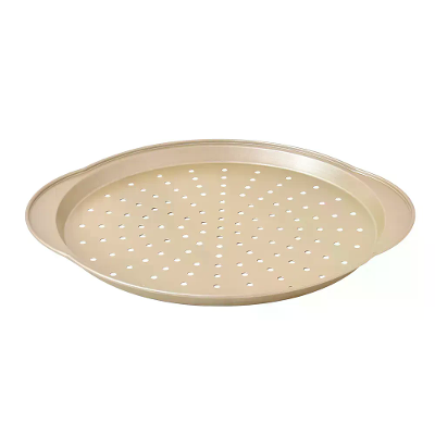 Forma de Pizza Redonda Aço Carbono Kenya Dourada 37cm