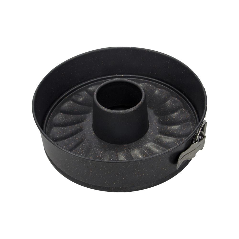 Forma para Bolo Redonda de Fundo Removível em Aço Carbono 24cm Essence Spicy Preta - 1
