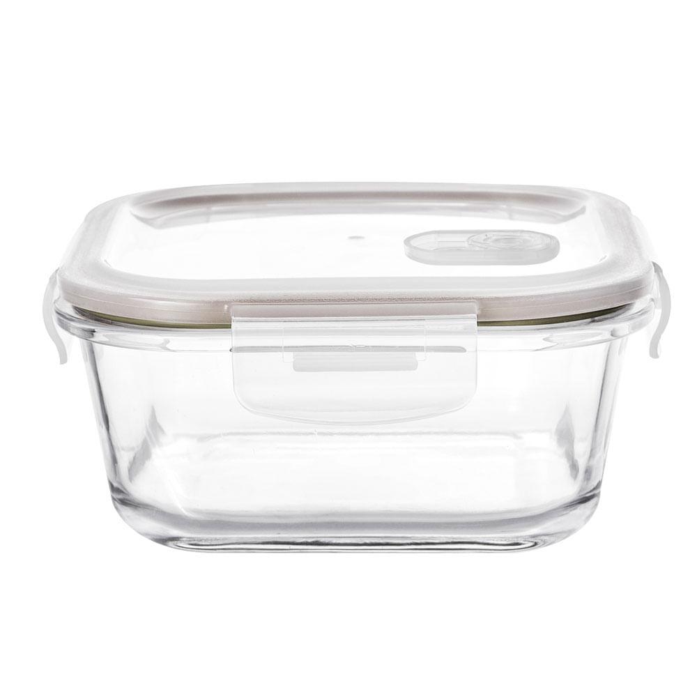 Pote Hermético Quadrado em Vidro 520ml 65x137x137cm - 1