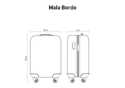 Mala de Viagem Bordo com Rodas 360° Vega 3T - Dourado