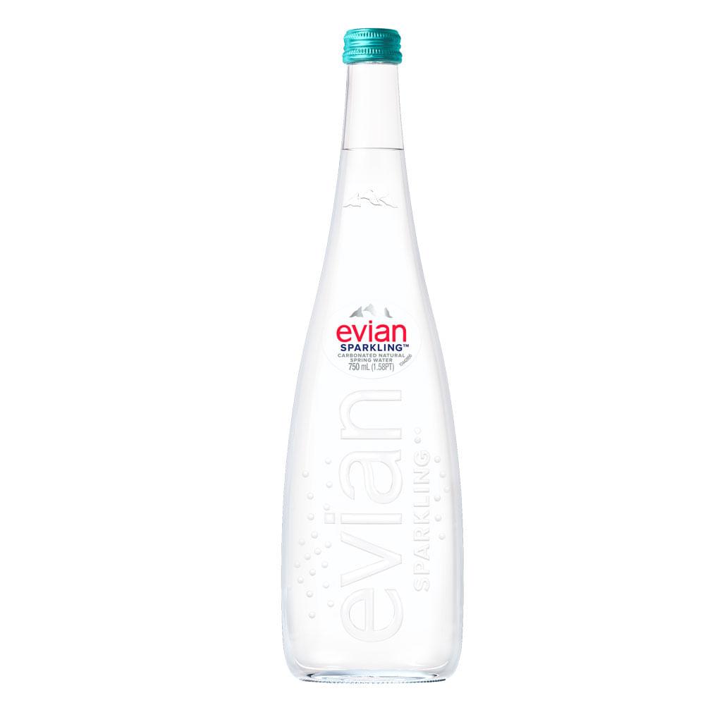 Água Evian Sparkling  Com Gás 750ml - 1