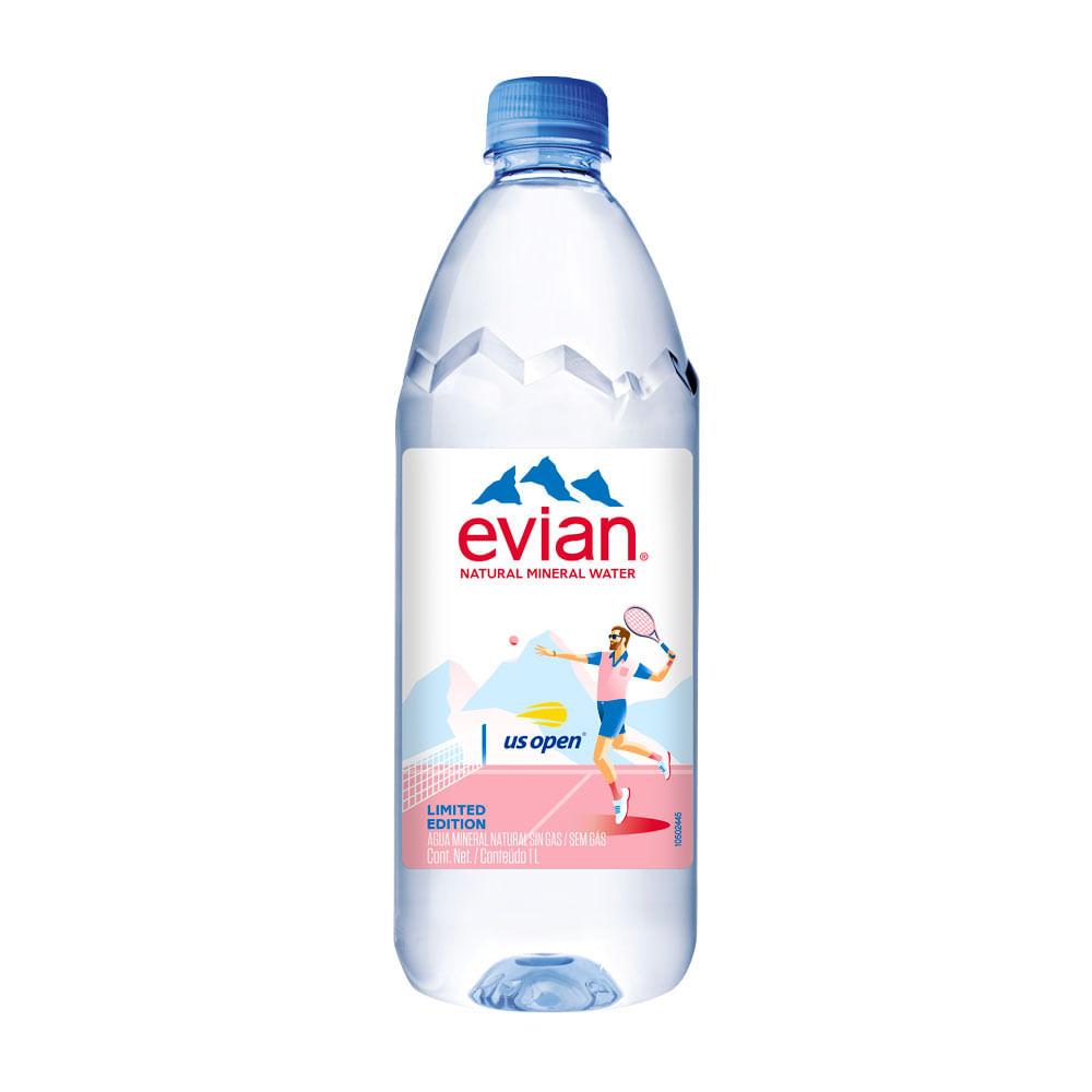 Água Evian Pet Sem Gás US Open Limited Edition 1000ml - 1