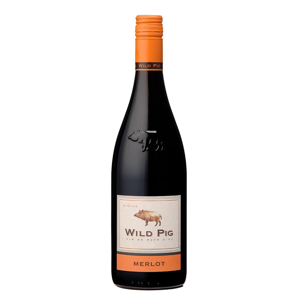Vinho Tinto Wild Pig Merlot Vin de Pays D'oc 750ml - 1