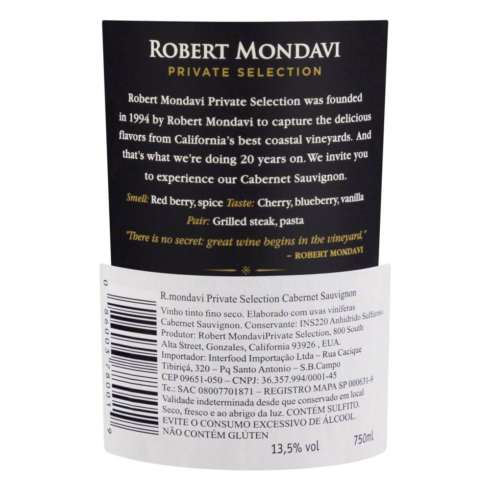 Vinho Tinto Robert Mondavi Private Selection Cabernet Sauvignon 750ml - 3