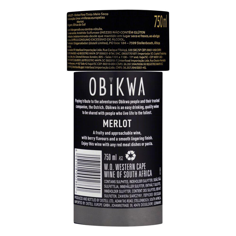 Vinho Tinto Obikwa Merlot 750ml - 3