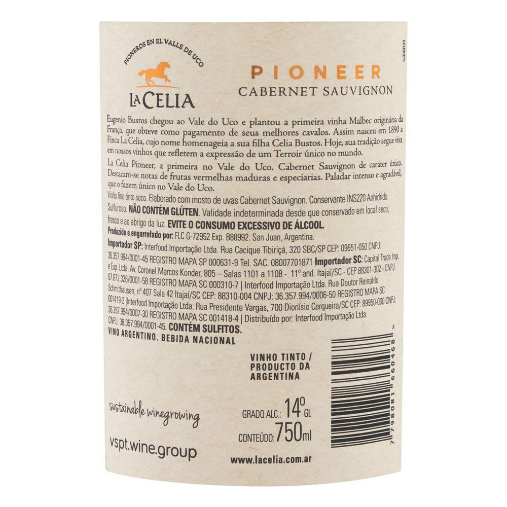 Vinho Tinto La Celia Pioneer Reserva Cabernet Sauvignon 750ml - 3