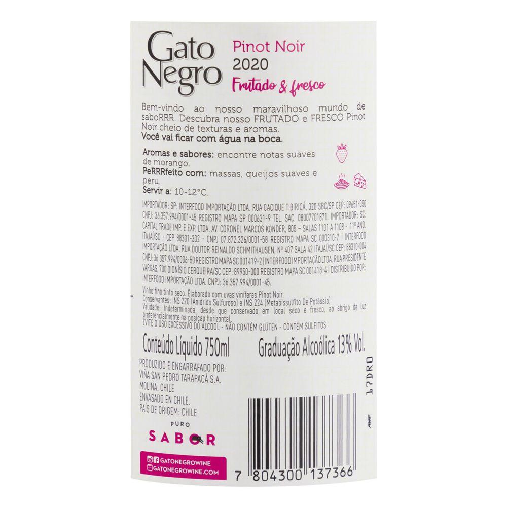 Vinho Tinto Gato Negro Pinot Noir 750ml - 3