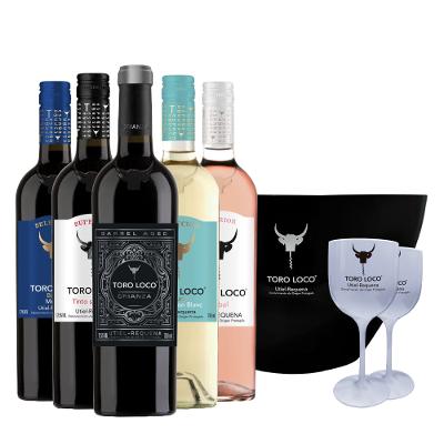 Kit Toro Loco Com Taças e Champanheira