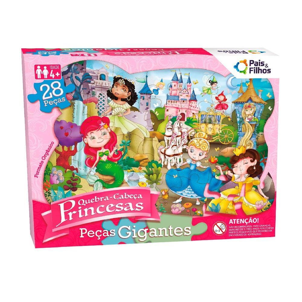 Quebra-cabeça Princesas 28 Peças Gigante - Pais e Filhos - 3