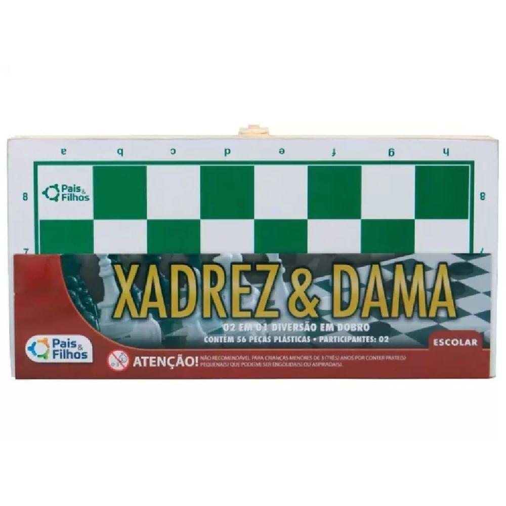 Jogo de Xadrez e Dama Escolar - Pais e Filhos - 5