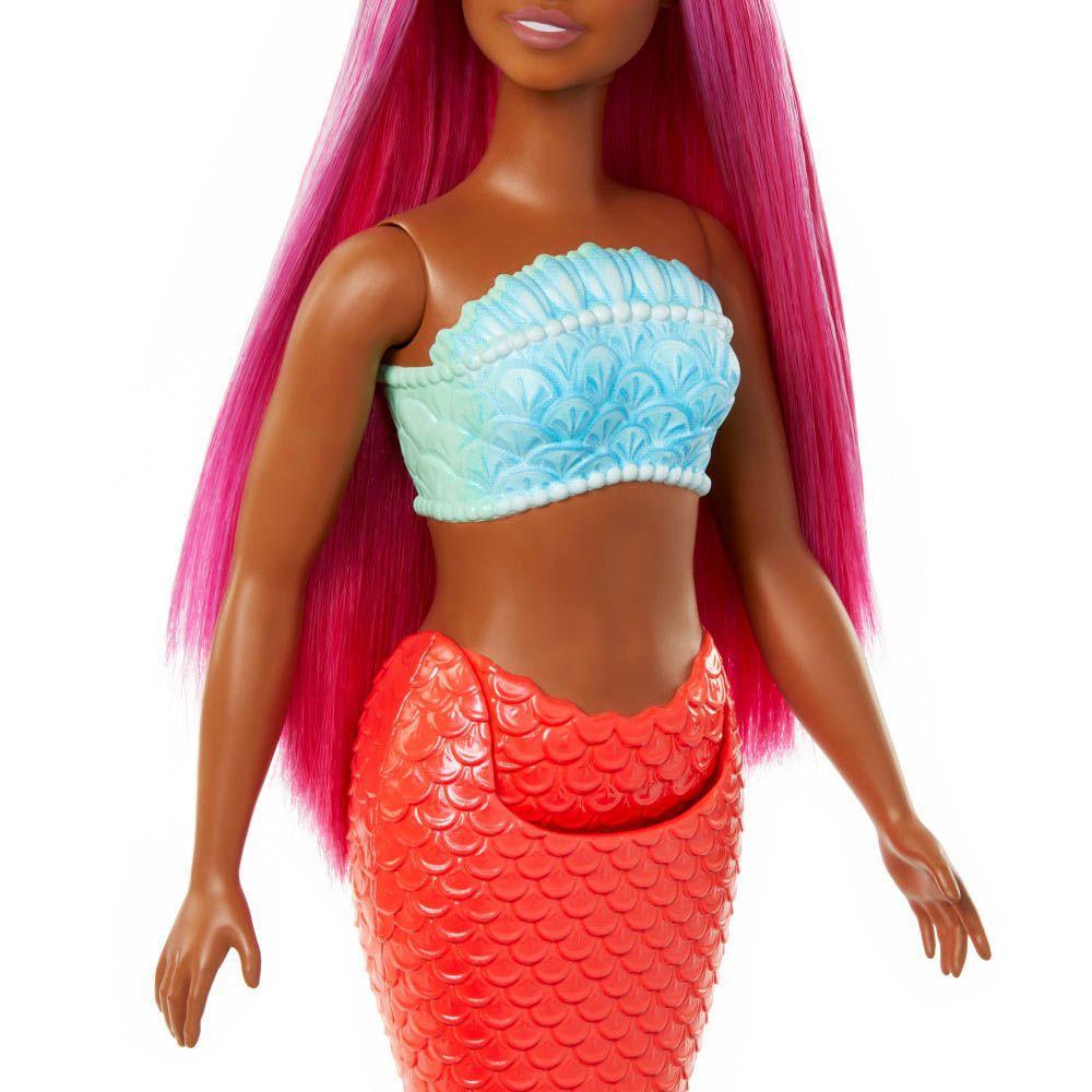 Barbie Fantasia Sereia com Cabelo Rosa - Mattel - 5