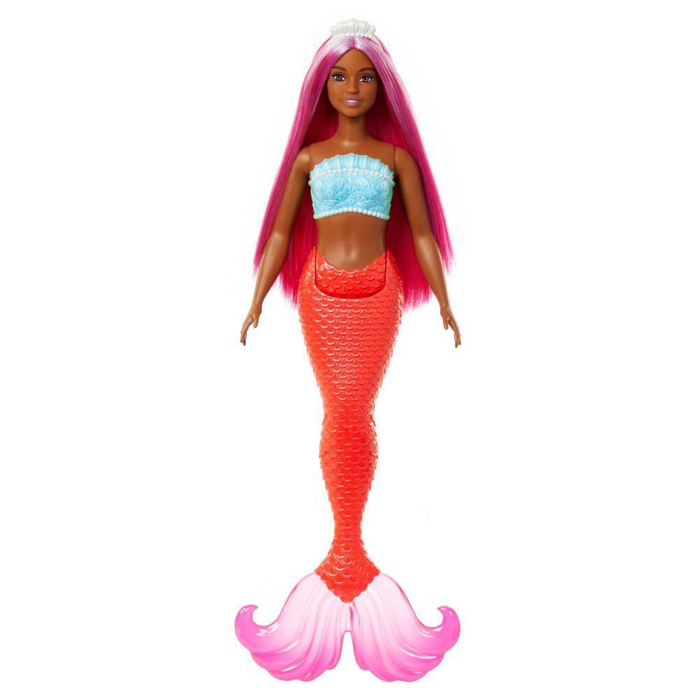Barbie Fantasia Sereia com Cabelo Rosa - Mattel - 6