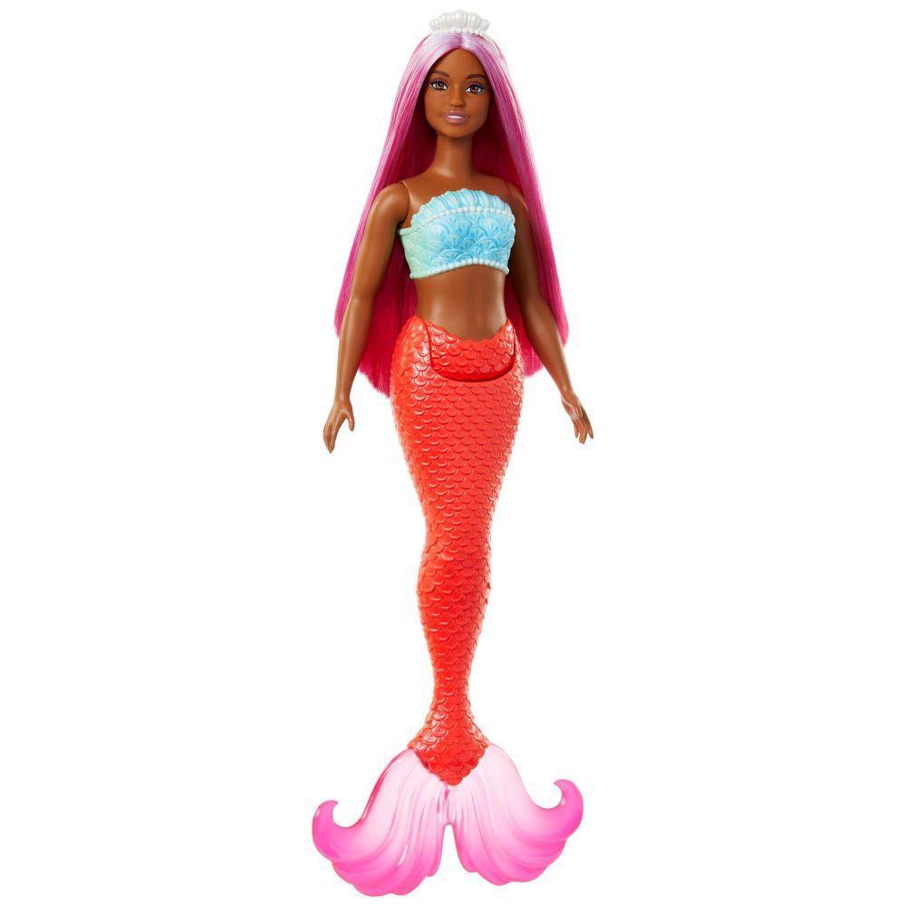 Barbie Fantasia Sereia com Cabelo Rosa - Mattel - 8