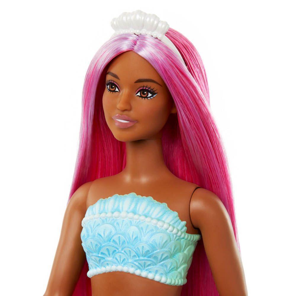 Barbie Fantasia Sereia com Cabelo Rosa - Mattel - 9