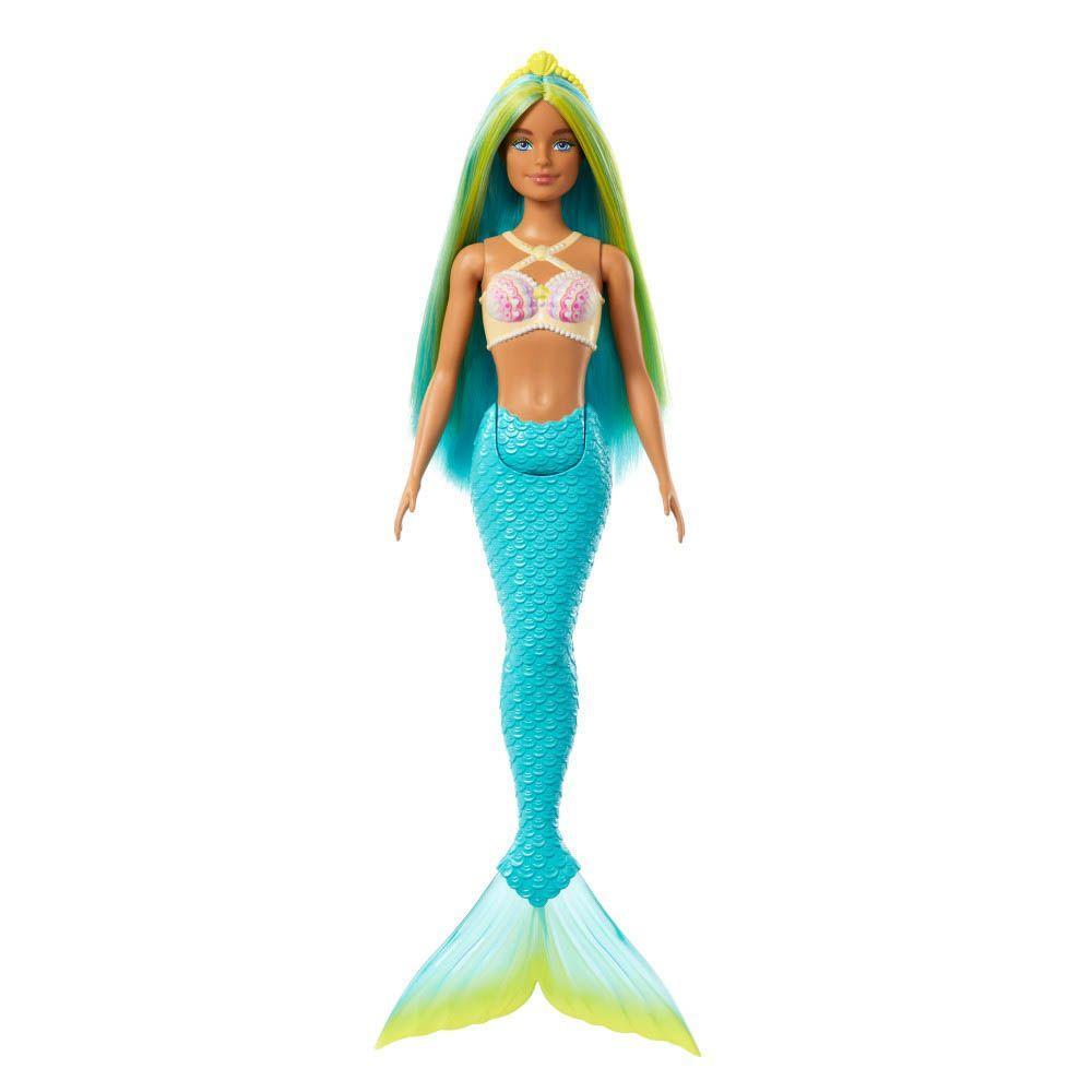 Barbie Fantasia Sereia com Cabelo Azul e Amarelo - Mattel - 1