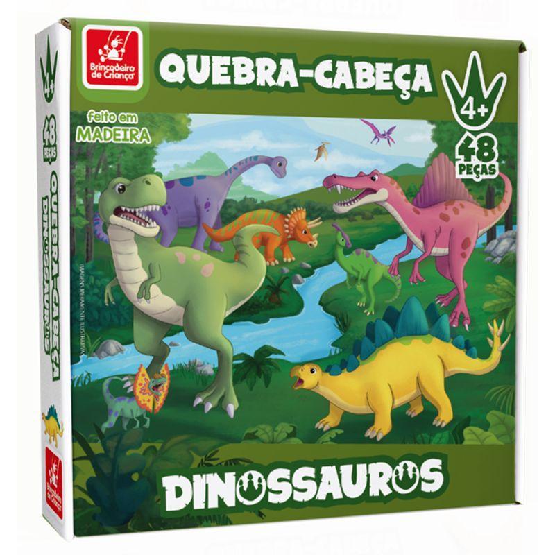 Quebra-Cabeça Dinossauros 48 Peças - Brincadeira de Criança - 1