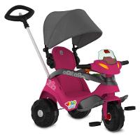 Velobaby Reclinável com Capota Passeio Rosa - Bandeirante - 1