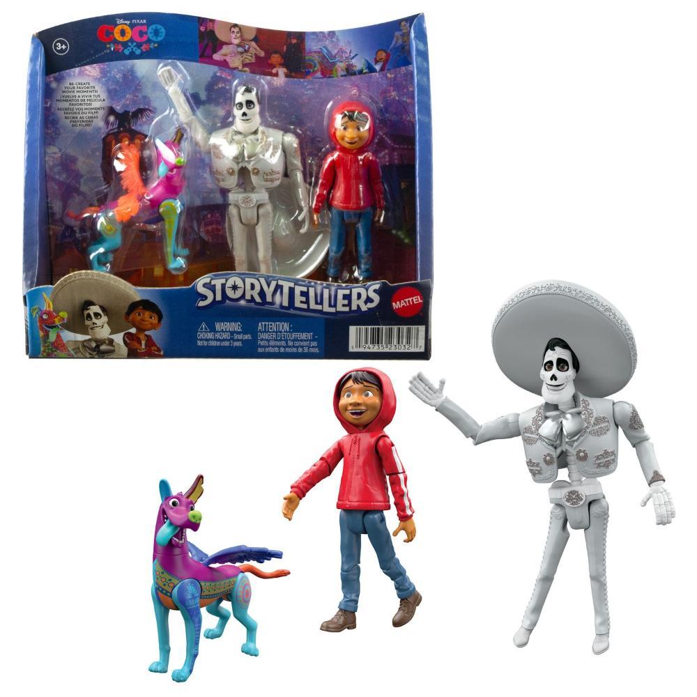 Disney Pixar Storytellers Coco Pacote com 3 - Mattel - 1