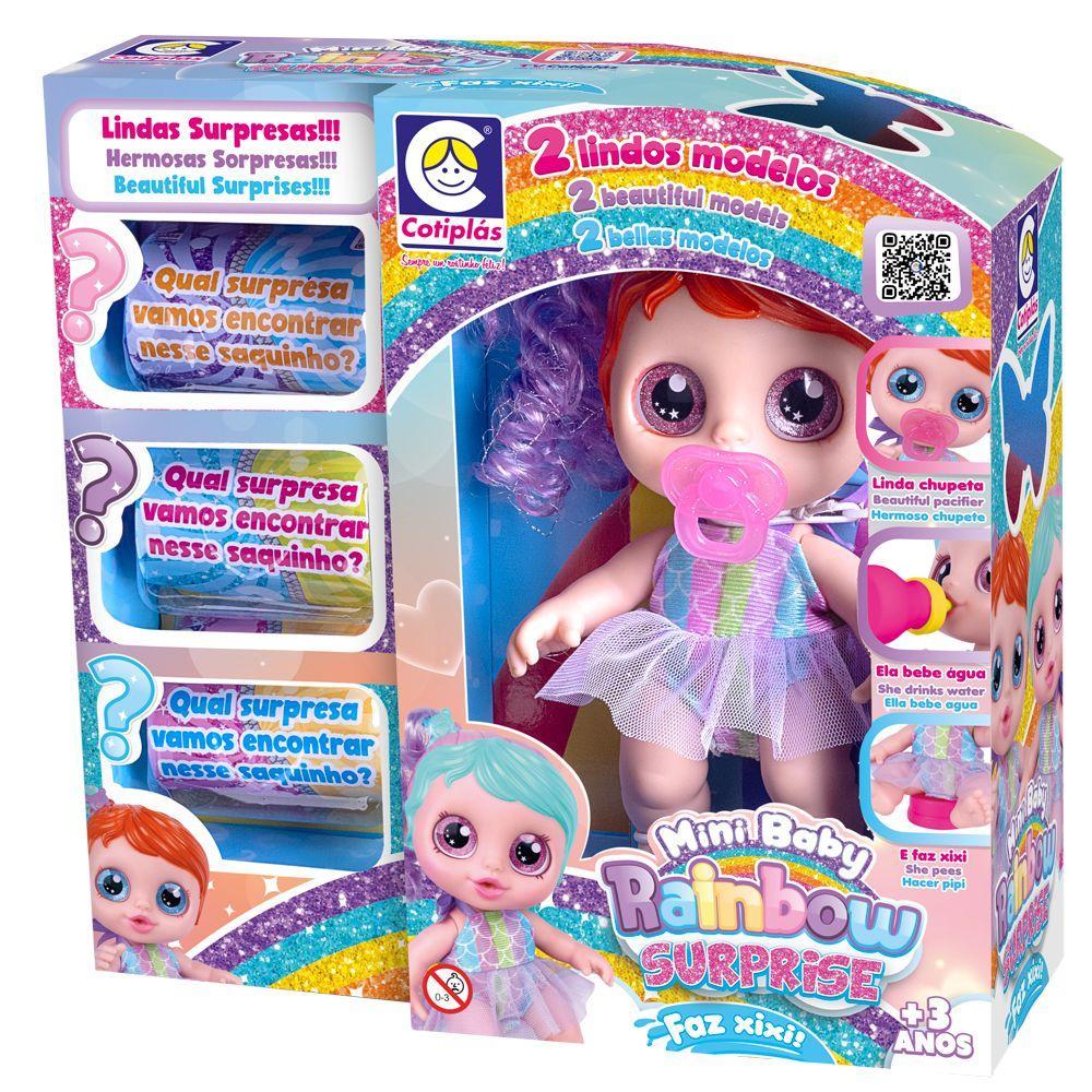 Mini Rainbow Surprise Faz Xixi Com Mechas Verde - Cotiplás - 1