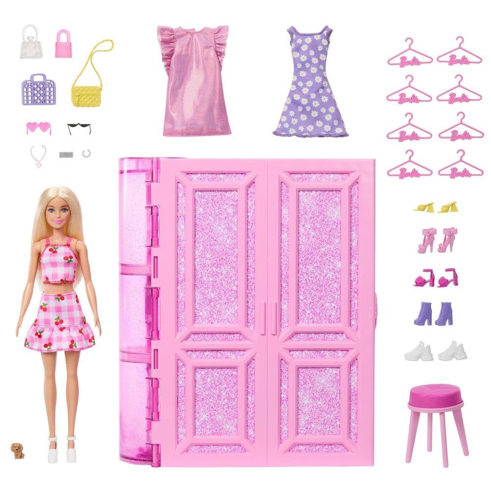 Barbie Armário dos Sonhos com Acessórios e Boneca - Mattel - 1