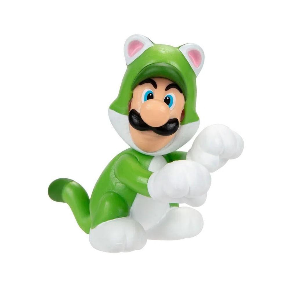 Super Mario Mini Boneco Colecionável Luigi Felino - Candide - 5