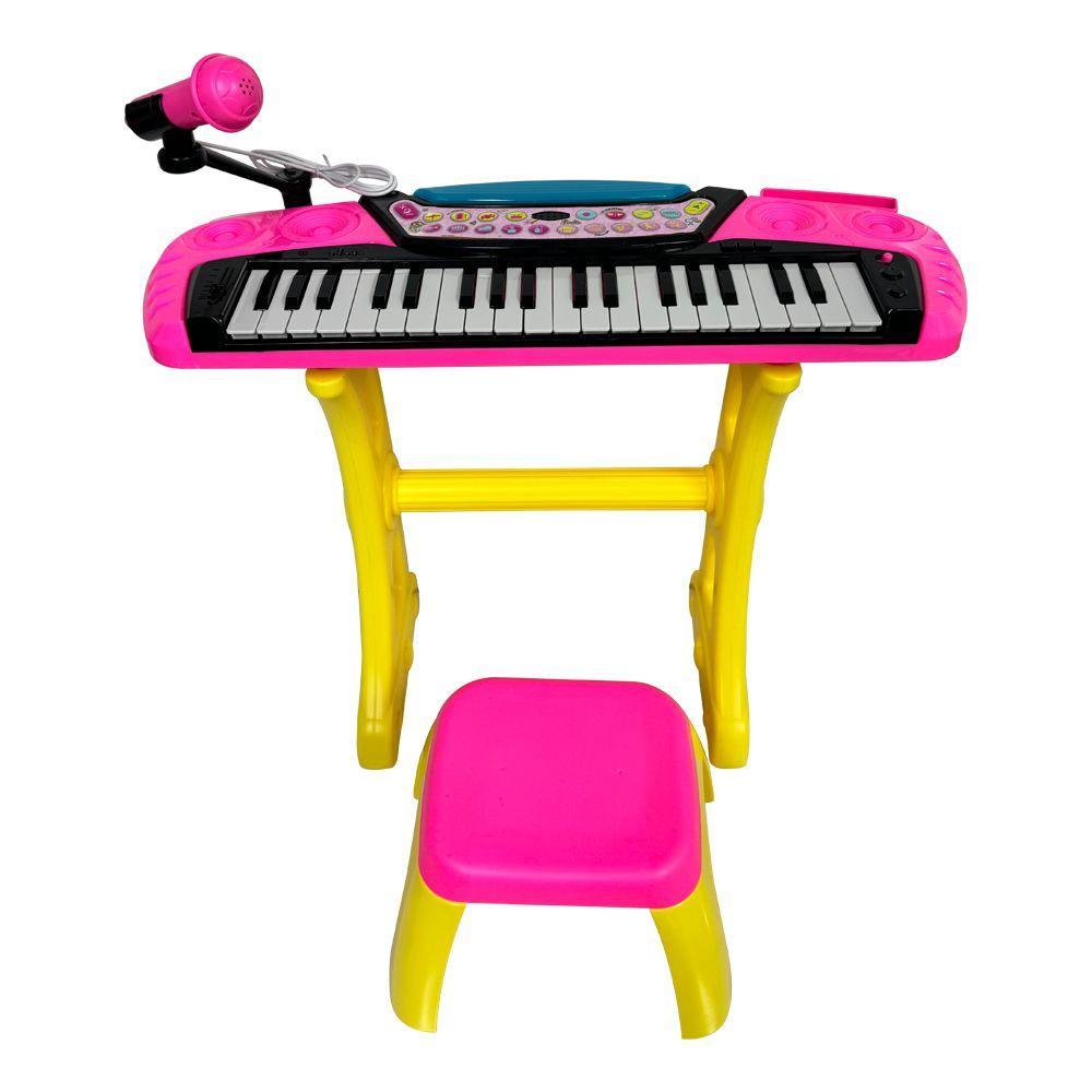 Barbie Teclado com Microfone e Banquinho - Fun Divirta-se - 2